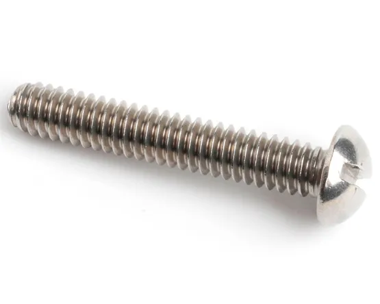 3/8-16 UNC X 2.1/2 SLOT ROUND MACHINE SCREW ASME B18.6.3 A2 STAINLESS STEEL
