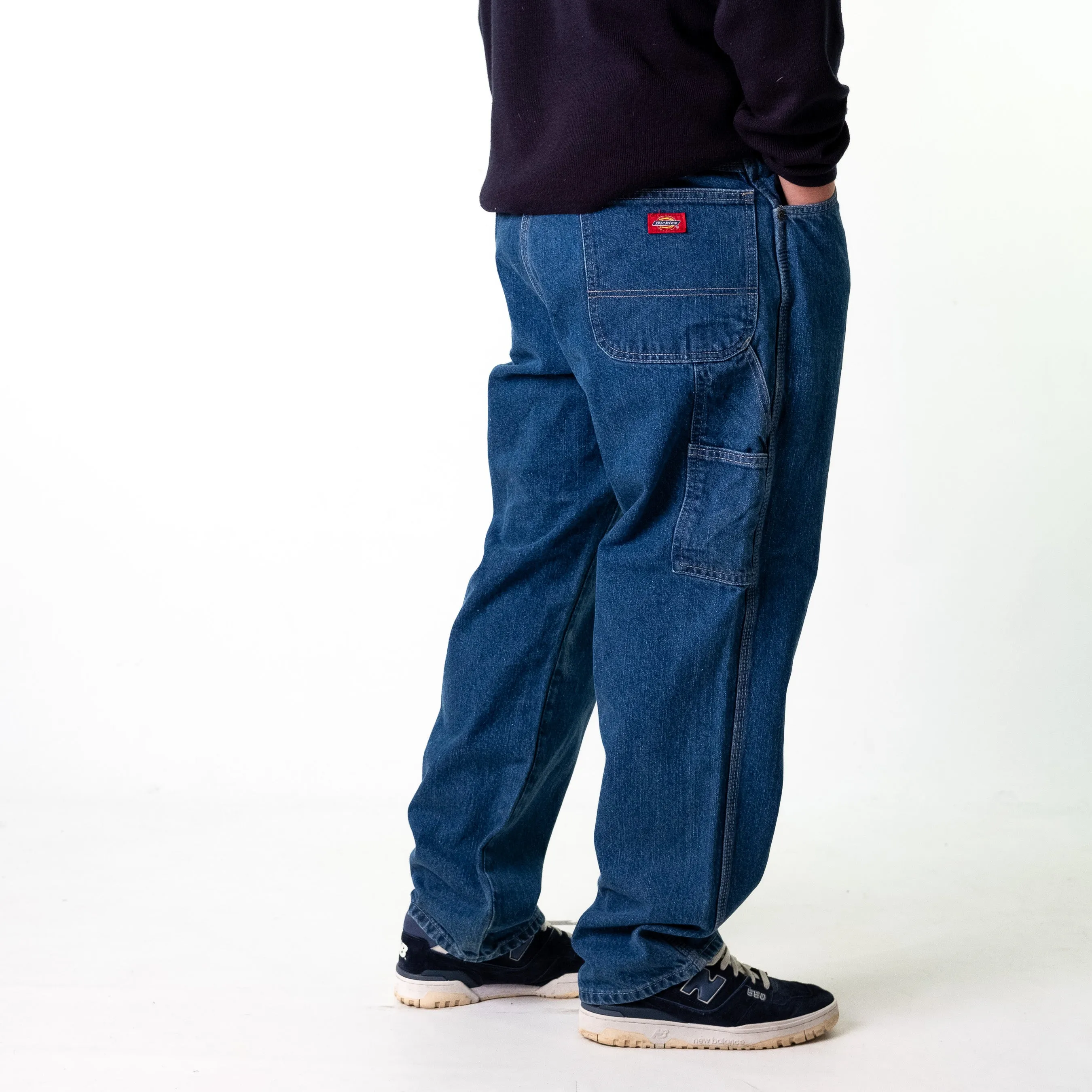 Blue Denim 90s Dickies  Cargo Skater Trousers Pants Jeans (38x30)