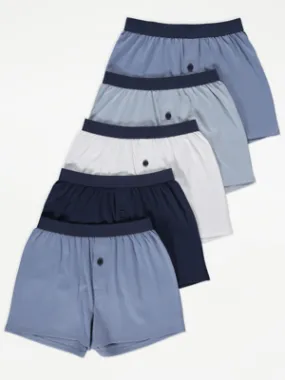 Blue Waist Boxer Shorts 5 Pack | Kids | George at ASDA