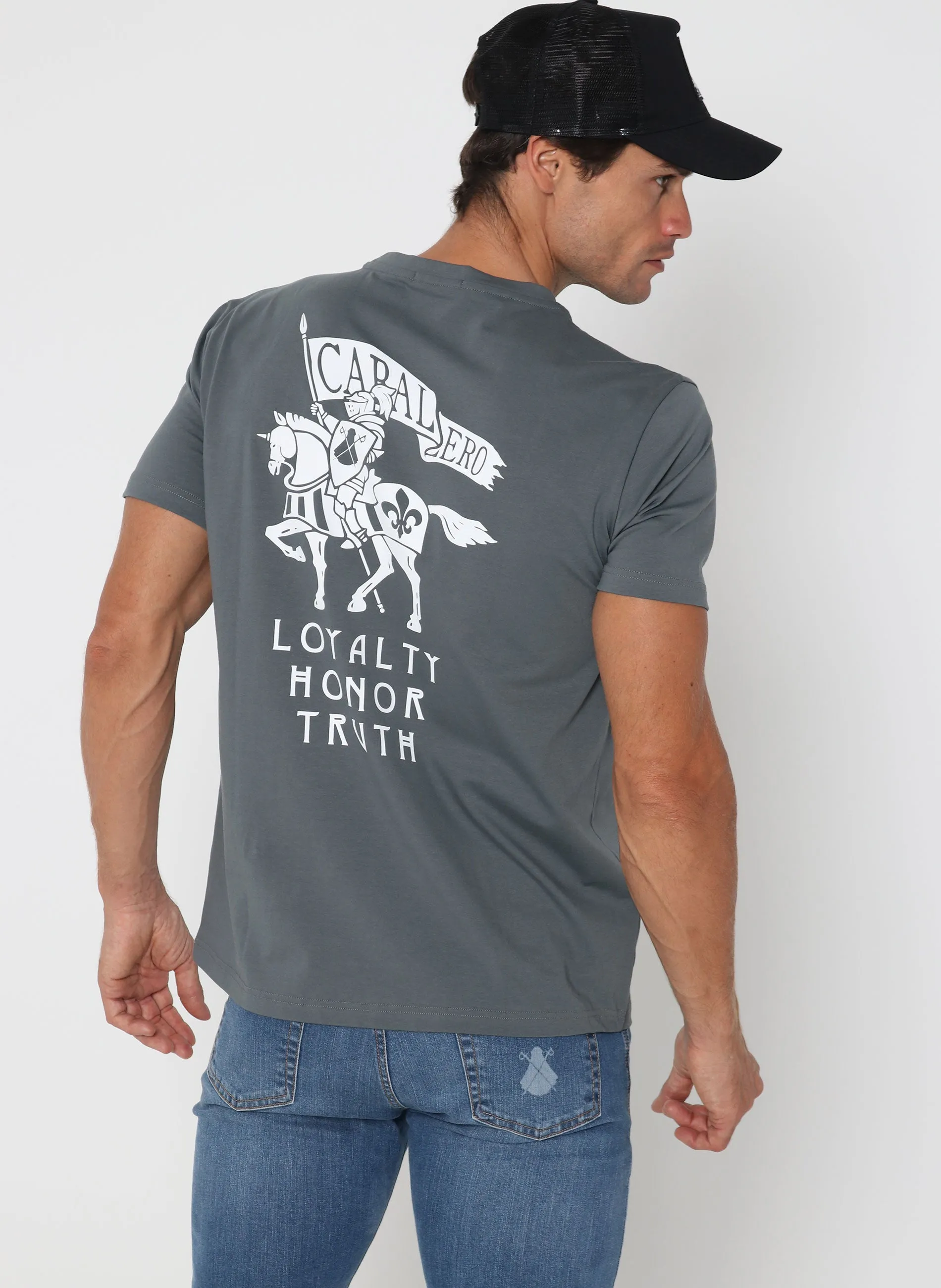 Camiseta Hombre Gris x Caballero