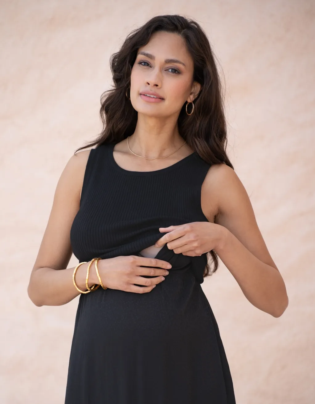 Clio | 2-in-1 Maternity & Nursing Knit Top Dress