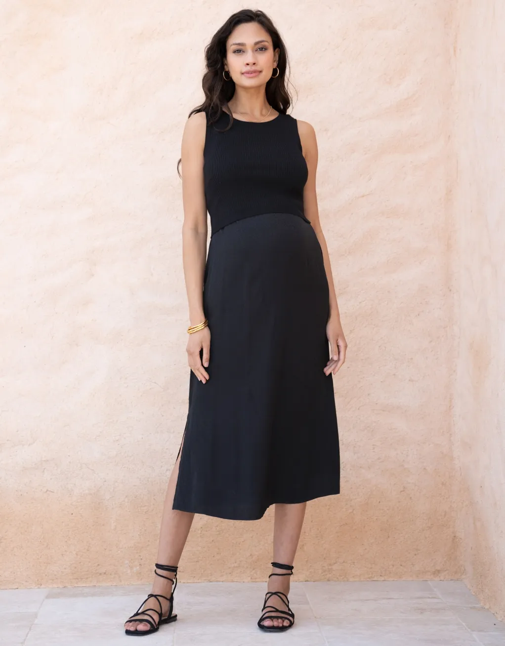 Clio | 2-in-1 Maternity & Nursing Knit Top Dress
