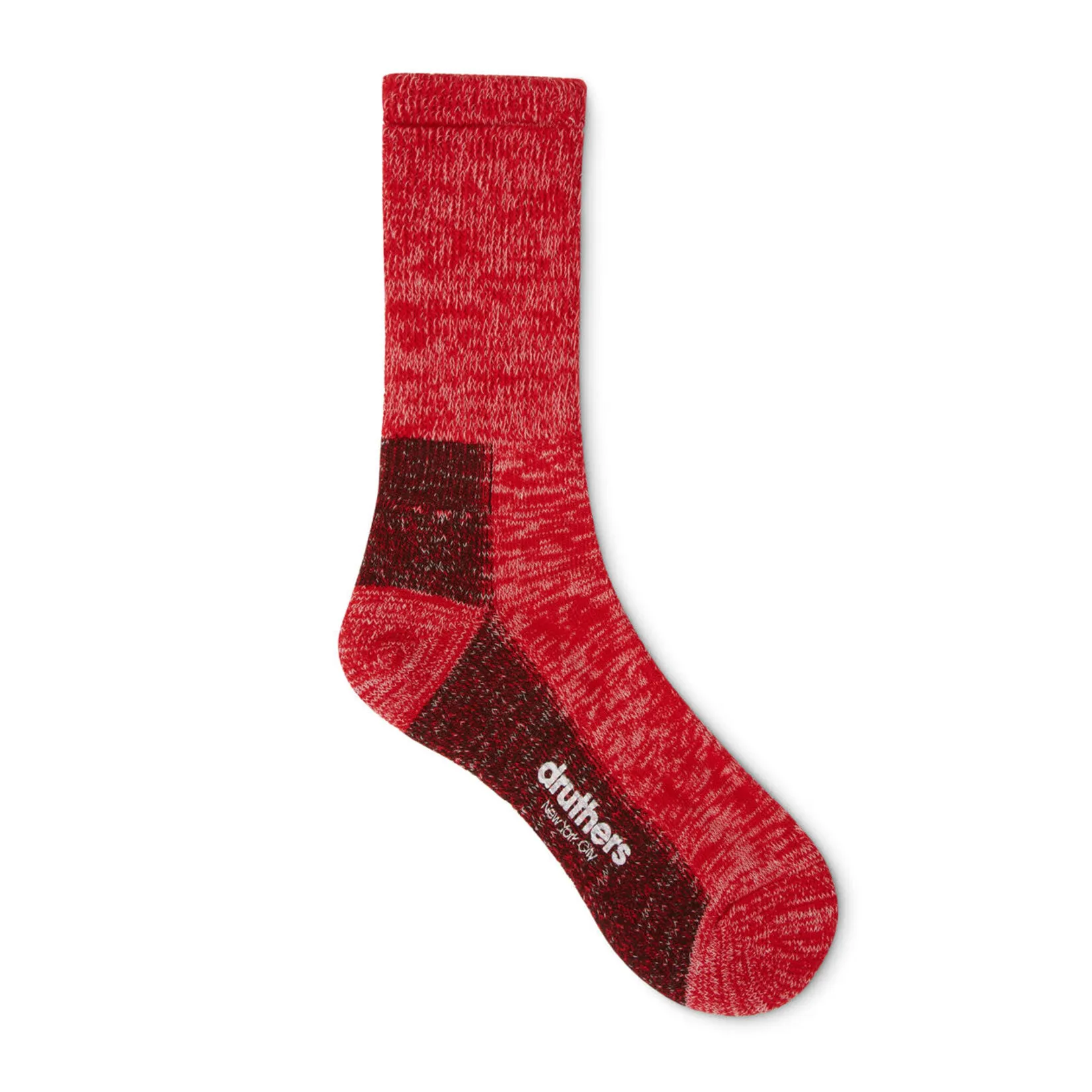 Druthers Organic Cotton Defender Boot Sock - Red Mélange