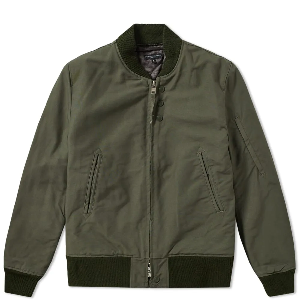 Engineered Garments Aviator JacketOlive Cotton Double Cloth