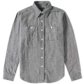 Engineered Garments Work ShirtHeather Grey Solid Flannel