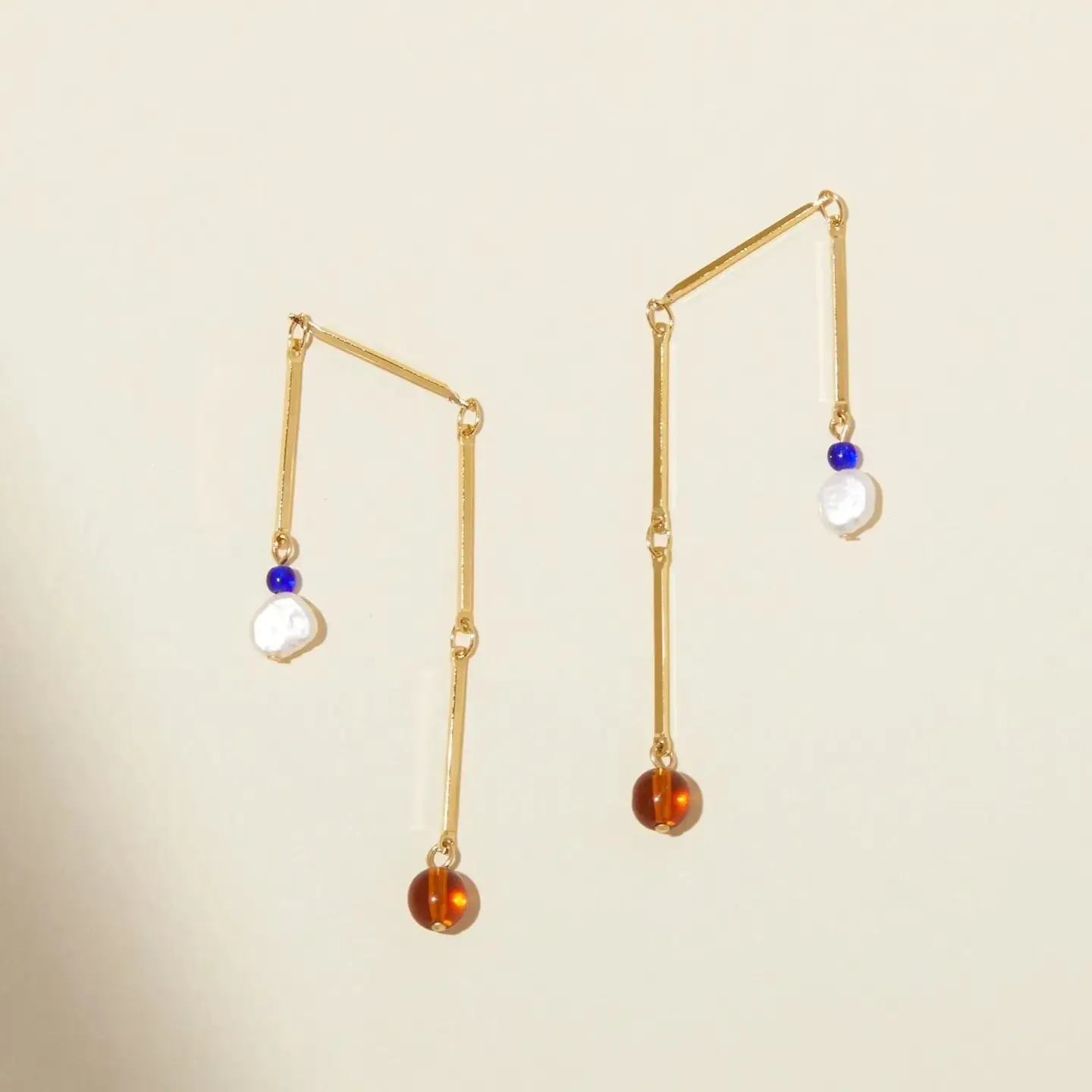 Glass and Pearl Toni Earrings