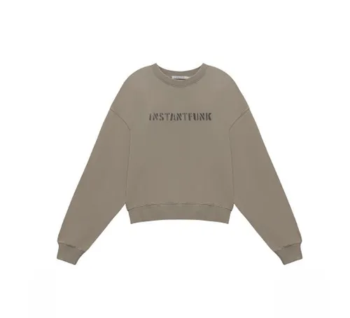 INSTANTFUNK  |Unisex Long Sleeves Cotton Oversized Logo