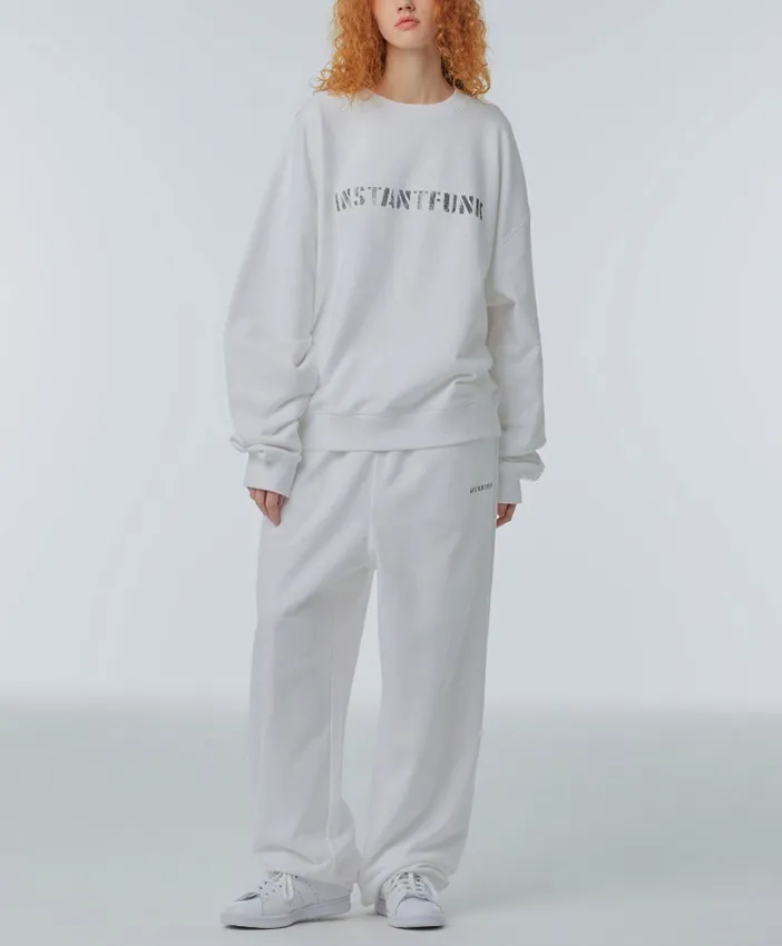 INSTANTFUNK  |Unisex Long Sleeves Cotton Oversized Logo