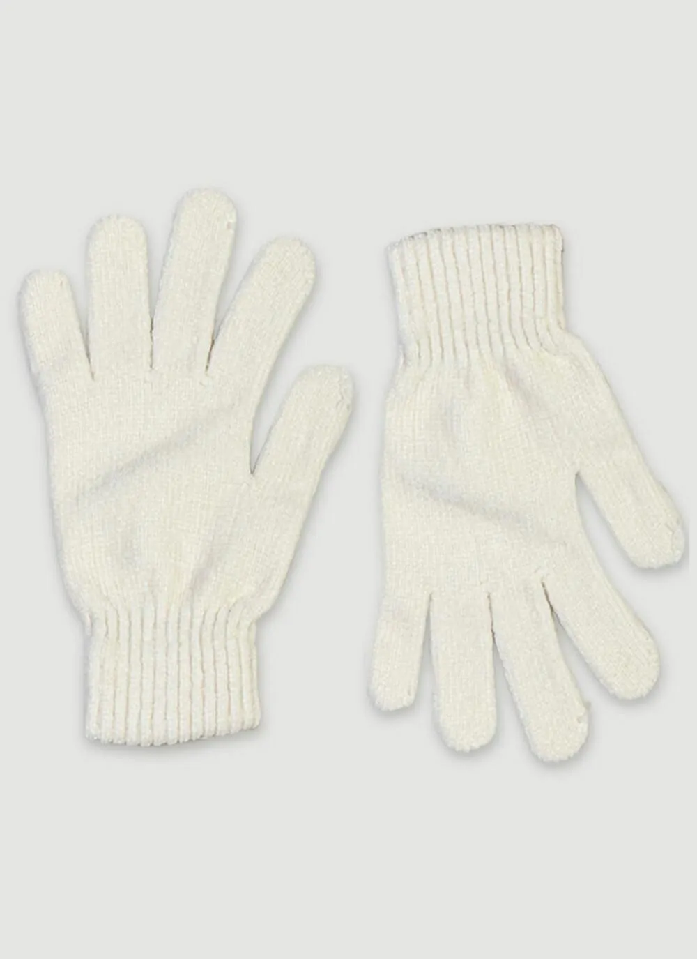 Ivory Chenille Gloves