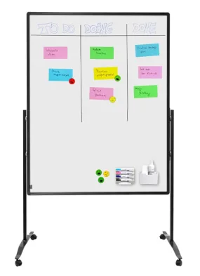 Legamaster Wheeled White Office Divider, 2260mm Height, 1200mm Width