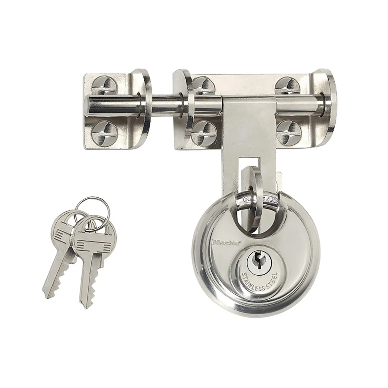 Master Lock MLK448 Hasp 116mm + Discus Padlock 60mm