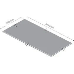 Metis White Solid Surface Worktop 2440 x 900 x 15mm