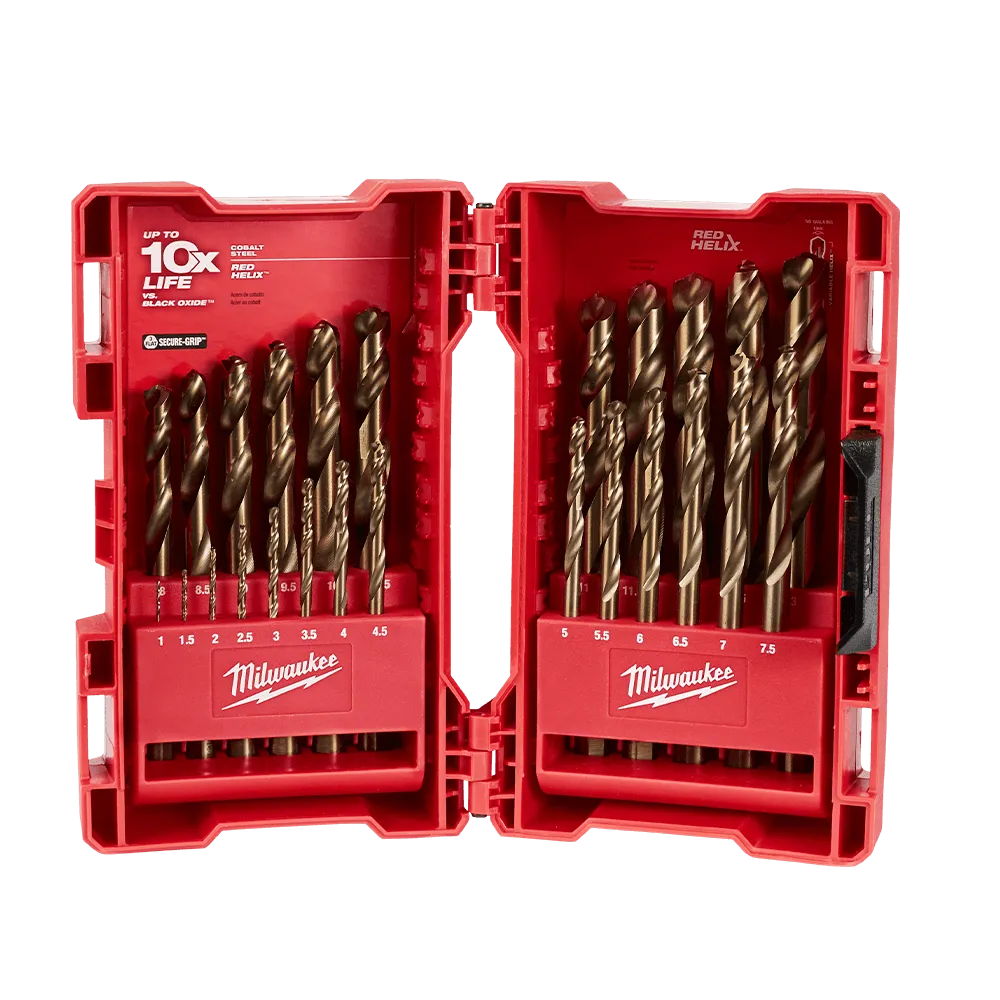 Milwaukee Red Helix™ Cobalt Drill Bit Kit 25PC