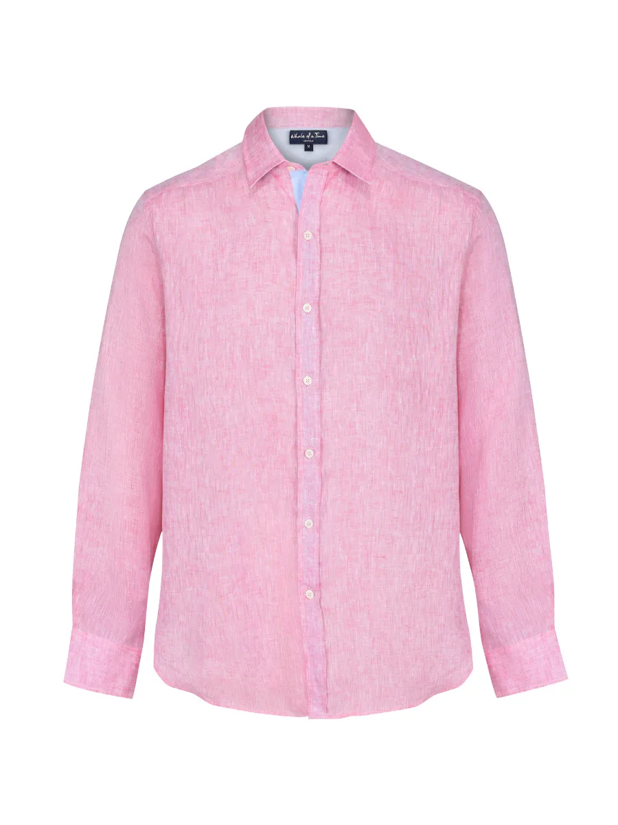 Oakham Linen Shirt - Red