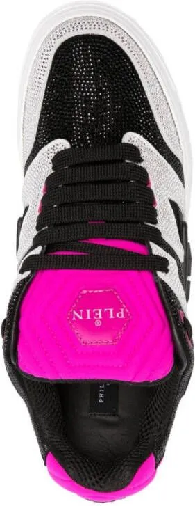 Philipp Plein crystal-embellished lace-up sneakers Black