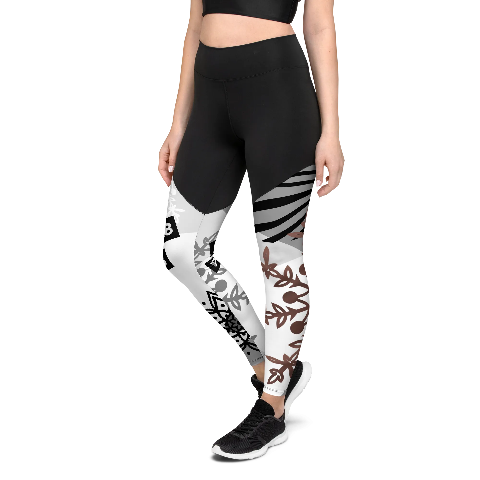 Pinkskate Abstract Compression Leggings